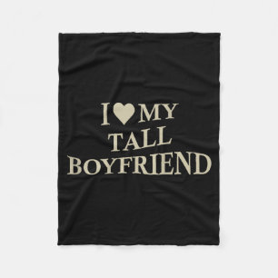 Cobertor De Velo Eu Amo Meu Namorado Alto Camiseta Divertida de Nam
