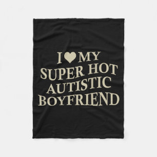 Cobertor De Velo Eu Amo Meu Namorado Autista Super Gato Camiseta En