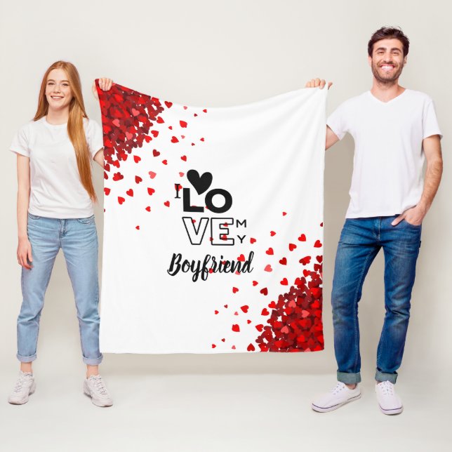 Cobertor De Velo Eu Amo Meu NAMORADO - Personalizado Moderno (In Situ)