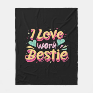 Cobertor De Velo Eu Amo Meu Trabalho Bestie Trabalho Bestie Dif Clá