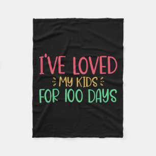 Cobertor De Velo Eu Amo Meus Filhos Há 100 Dias Professor 100 Dias