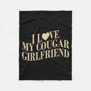 Cobertor De Velo Eu Amo Minha Namorada Cougar Engraçada Camiseta Ma