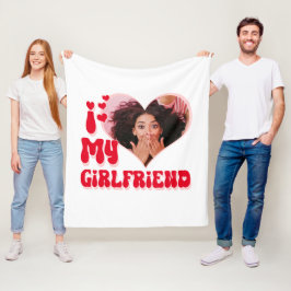 Cobertor De Velo Eu Amo Minha Namorada Personalizada Engraçada
