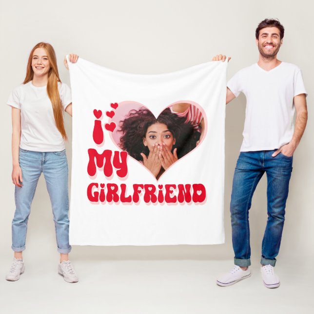 Cobertor De Velo Eu Amo Minha Namorada Personalizada Engraçada (In Situ)