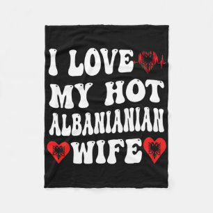 Cobertor De Velo Eu Amo Minha Quente Esposa Albyniana Bandeira da A