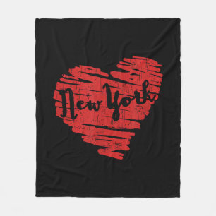 Cobertor De Velo Eu Amo Nova York Coração NY
