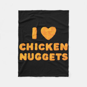Cobertor De Velo Eu Amo Nuggets de Frango _1