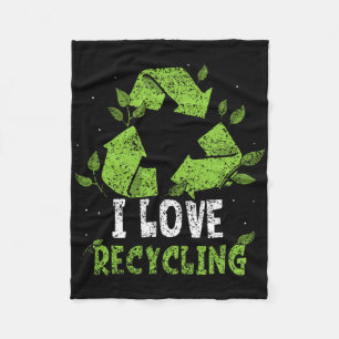 Cobertor De Velo Eu Amo O Ambiente De Reciclar Do Dia Da Terra Com