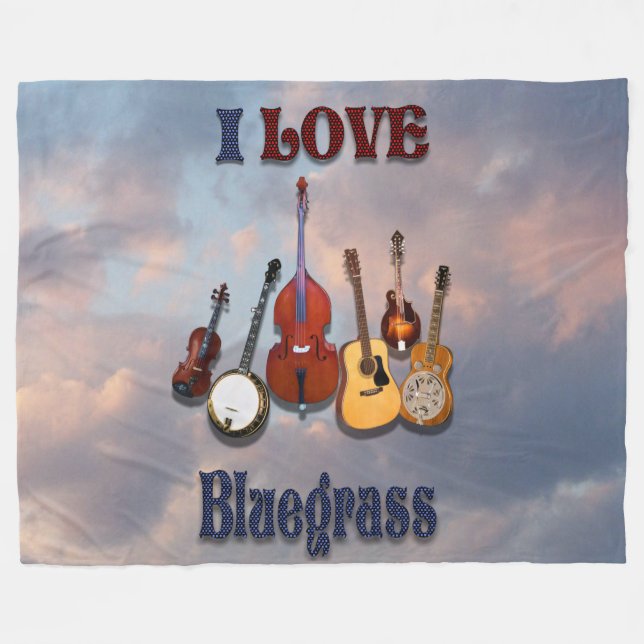 COBERTOR DE VELO EU AMO O BLUEGRASS (Frente (Horizontal))