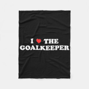 Cobertor De Velo Eu Amo O Goalkeeper Heart Soccer Hockey Go