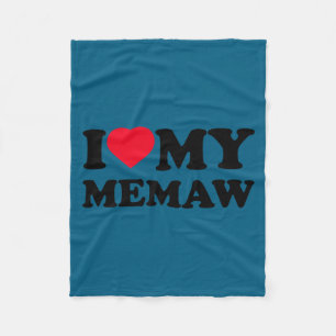 Cobertor De Velo Eu Amo o Meu Coração da Memaw Avó Família Manga Lo