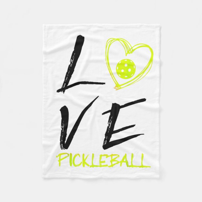 Cobertor De Velo Eu amo pickleball piada bola de pickle  (Frente)