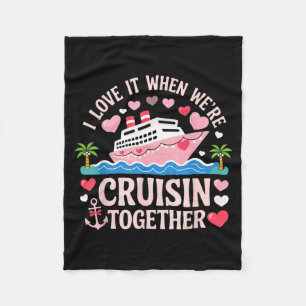 Cobertor De Velo Eu Amo Quando Estamos Navegando Junto Camiseta Cru