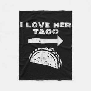 Cobertor De Velo Eu Amo Seu Taco Correspondendo Casal Cinco De Mayo