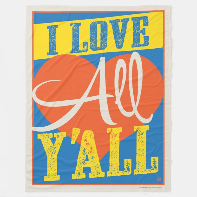 Cobertor De Velo Eu Amo Todos Vocês (Frente)