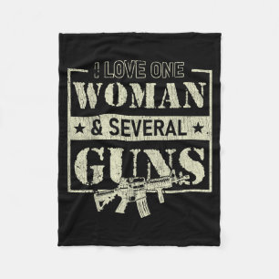 Cobertor De Velo Eu Amo Uma Mulher Várias Armas