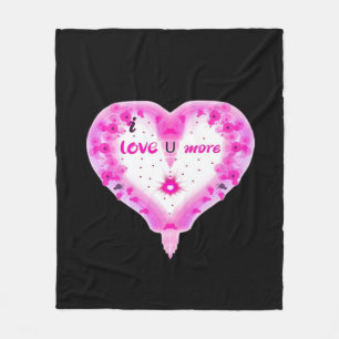Cobertor De Velo Eu Amo Você Mais Coração Rosa Romântico