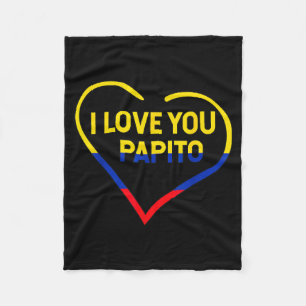 Cobertor De Velo Eu Amo Você Papito Bandeira Colômbia Bandeira Feli