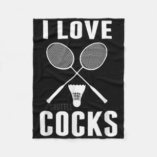 Cobertor De Velo Eu Amo Volantes Pai de Badminton Engraçado