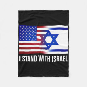 Cobertor De Velo Eu Apoio Israel Camiseta Patriótica EUA E Isra