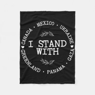 Cobertor De Velo Eu Apoio O Canadá Groenlândia México Panamá Gaza U