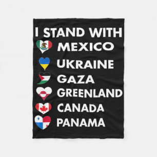 Cobertor De Velo Eu Apoio O Canadá Groenlândia México Panamá Gaza U