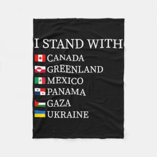 Cobertor De Velo Eu Apoio O Canadá Groenlândia México Panamá Gaza U