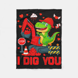 Cobertor De Velo Eu Cavou Você Coração Engraçado Dinossauro Caminhã