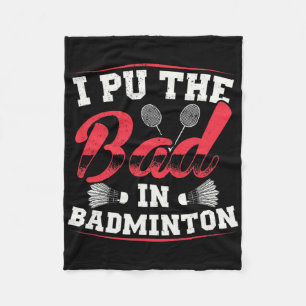 Cobertor De Velo Eu Coloquei O Mau Em Badminton Engraçado Vintage R