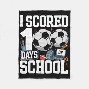 Cobertor De Velo Eu Completei 100 Dias De Escola Amante De Futebol