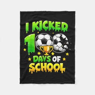 Cobertor De Velo Eu Completei 100 Dias De Escola Futebol Meninos Es