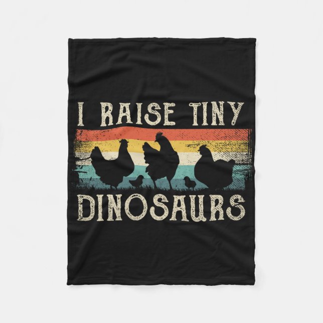 Cobertor De Velo Eu Crio Dinossauros Minúsculos Silhueta de Frango  (Frente)