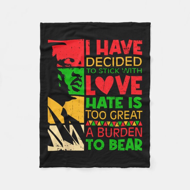 Cobertor De Velo Eu Decidi Ficar Com o Amor Martin Black Seu (Frente)