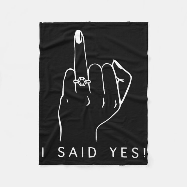 Cobertor De Velo Eu Disse, Noiva, Festa de Solteira Noiva Anel Enga (Frente)