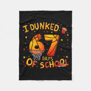 Cobertor De Velo Eu Dunked 67 Dias De Basquete Escolar Meninos Cria