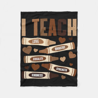 Cobertor De Velo Eu Ensino Coragem Amor Igualdade Força Gentileza L