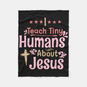 Cobertor De Velo Eu Ensino Pessoas Pequenas Sobre Jesus, Um Grande