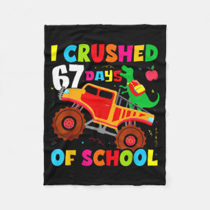 Cobertor De Velo Eu Esmaguei o 67º Dia de Aula Dinossauro 67 Dias d
