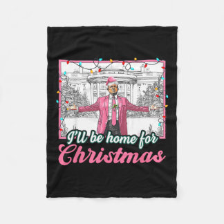 Cobertor De Velo Eu Estarei Em Casa Para O Natal Engraçado.