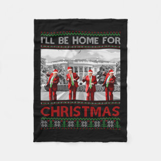 Cobertor De Velo Eu Estarei Em Casa Para Papais noeis De Natal Engr