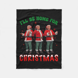 Cobertor De Velo Eu Estarei Em Casa Para Papais noeis De Natal Engr