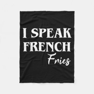 Cobertor De Velo Eu Falo Batatas Fritas Francesas
