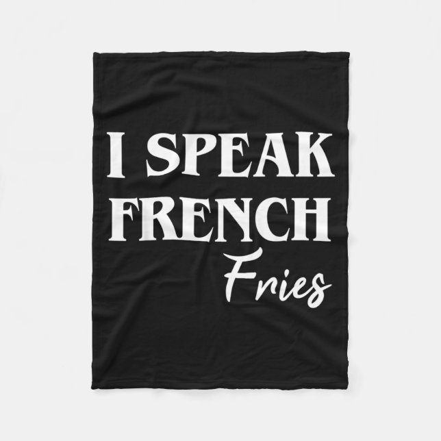 Cobertor De Velo Eu Falo Batatas Fritas Francesas (Frente)