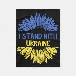 Cobertor De Velo Eu Fico Com A Bandeira Da Ucrânia Retrô Girassol U