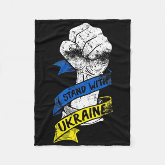 Cobertor De Velo Eu Fico Com a Faixa de Poder da Bandeira da Ucrâni