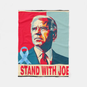 Cobertor De Velo Eu fico com Joe Support Biden Prostate Cancer Pra