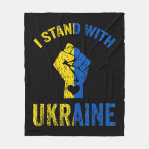 Cobertor De Velo Eu Fico Com O Apoio De Bandeira Ucraniano