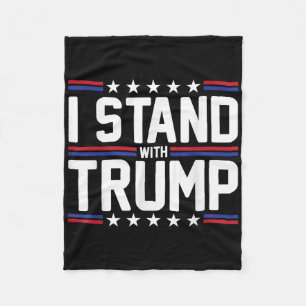 Cobertor De Velo Eu Fico Com O Trump American Flag Usa Trump Suppor