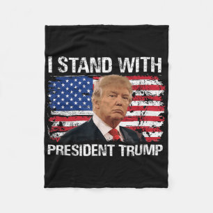 Cobertor De Velo Eu Fico Presidente Trump Bandeira Americana Trump