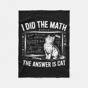 Cobertor De Velo Eu Fiz a Conta a Resposta é Matemática de Gato Eng